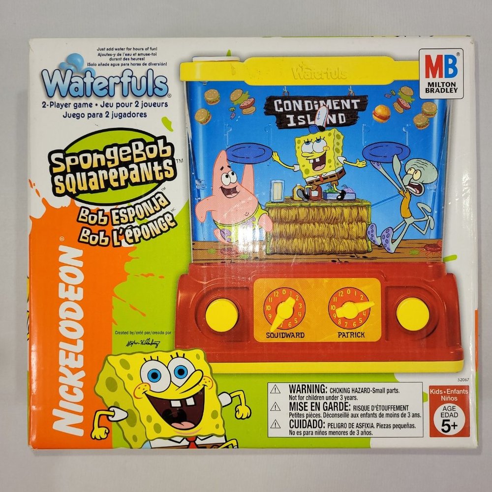 Waterfuls Spongebob Squarepants Condiment Island 2006 Water Action Game MB